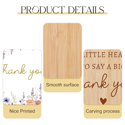 TheGiffter Thank You Cards for Teacher,Thank You Gift for Women with Envelope, Appreciation Card 15 * 15cm with Wooden Heart Plaque for Teacher Mentor Nurse Doctor Wedding Friend Colleagues