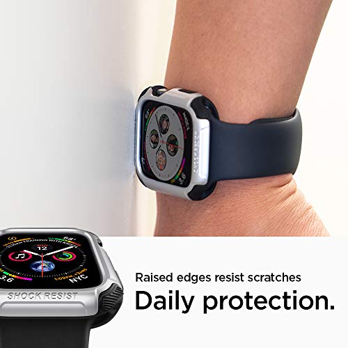 Spigen Tough Armor Compatible con Apple Watch Funda para 44 mm Serie 5 / Serie 4 -Plateado - Imagen 6