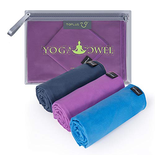 image for TOPLUS Yoga Towel, Sweat Absorbent Non-Slip Hot Yoga Towel + Hand Towe