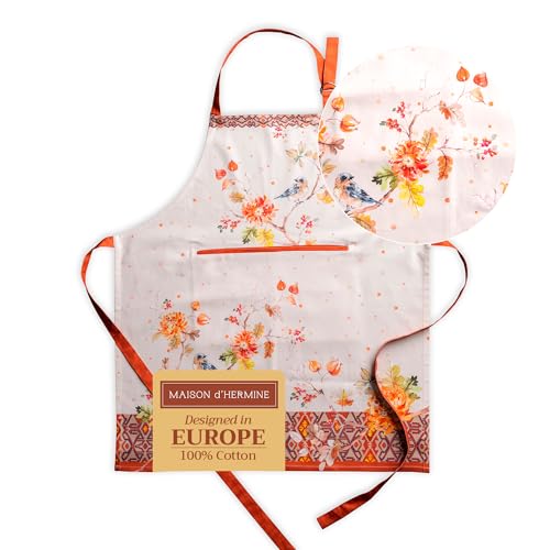 Maison D' Hermine 100% Cotton Apron with Pocket
