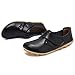 CIOR Women's Genuine Leather Loafers Casual Moccasin Driving Shoes Indoor Flat Slip-on Slippers,M915,Black,42