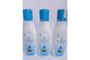 Herbal Deep Cleansing Milk with Aloe Vera, All Skin Types, 100 ml, Pack of 3
