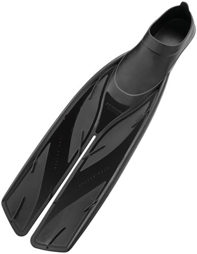 Atomic Aquatics Split Full Foot Fins (Black, Men 6-7, Women 7-8)