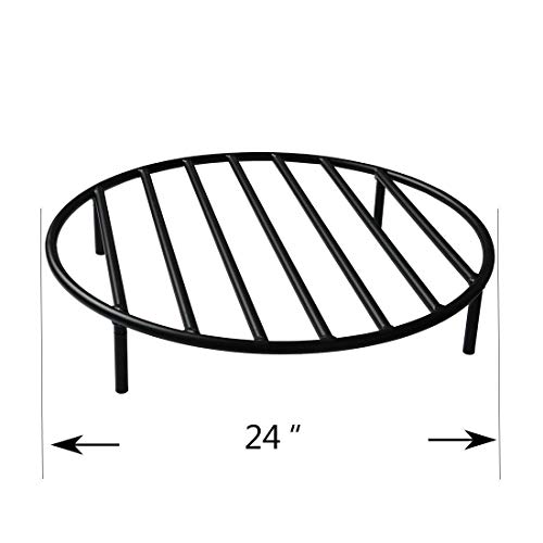 onlyfire Round Fire Pit Grate with 4 Legs for Outdoor Campfire Grill