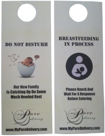 Breastfeeding &amp; Do Not Disturb Baby Double-sided Door Hanger / Maternity / Baby Shower Gift by My Pure Delivery