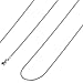Heraculs Stainless Steel Necklace, 1MM Mens Womens Box Link Chain 16 Inch