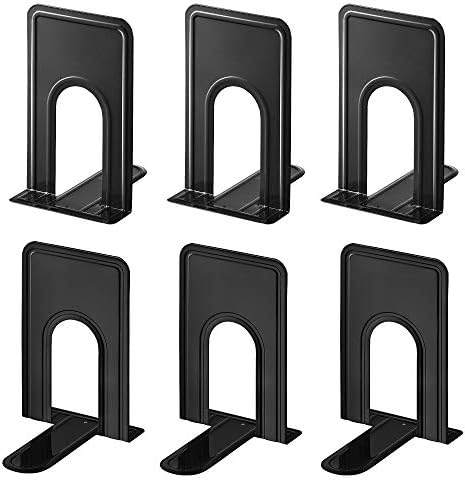 Tngri 3セット ブックスタンド 本立て ブックエンド 仕切りスタンド 金属製 卓上本棚 卓上収納 ファイル 雑誌 新聞 Cd 辞書 書類入り 事務用品 文房具 おしゃれ 多機能 耐久 使用便利 ブラック M 3组