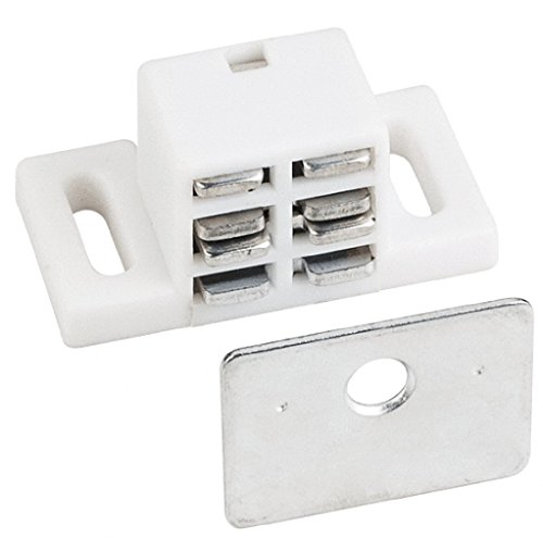 New Box of 8 Pack 20 lb. White Zinc Magnetic Catches Shutter