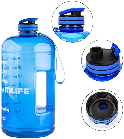 SZQLF Sport Water Bottle,Motivational Time Marker Reusable，Large Capacity Ensure Your Daily Water Intake