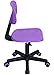 FurnitureR Kids Low-Back Adjustable Computer Seat Office Desk Task Swivel Armless Children Study Chair, Purple