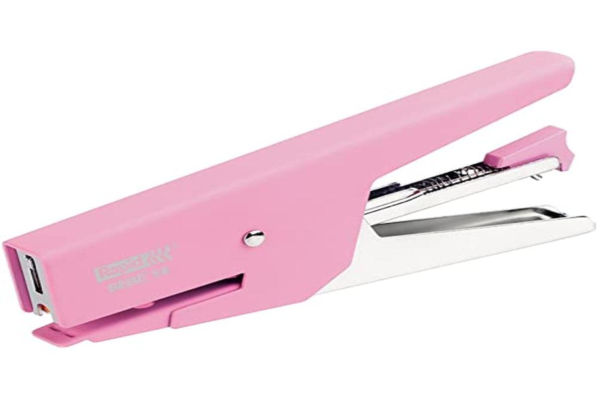 Rapid BEBE 58 Stapling Pliers, 15 Sheet Capacity, Uses 8/4 Bébé Staples, Ergonomic Design, Metal, Pink, 10527006