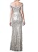Honey Qiao Women's Sequined Mermaid Bridesmaid Dresses Long Off The Shoulder Prom Evening Gowns