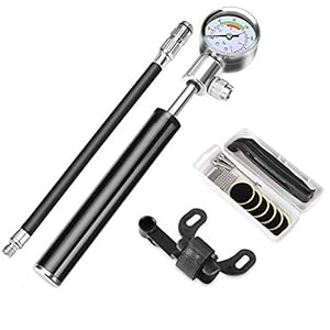 自転車空気入れ MOSKAU 2019 手動式 空気針 パンク修理キット カーボンファイバー製 携帯ポンプ