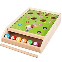 Kunmark Wooden Billiards Mini Table Top Pool Table Game Building Soccer Indoor Blocks Children