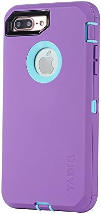 iPhone 7 Plus,iPhone 8 Plus 5.5 inch Case, Yadik Protective Heavy Duty Military Grade Hybrid Silicone PC Case for iPhone 7 Plus iPhone 8 Plus (Purple Blue)