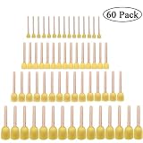 60pcs Assorted Round Paint Foam Sponge Brush Set Painting Tools, Brush Set - Great for Kids Arts and Crafts, Stencils, Painting