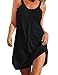 LAPAYA Women's Beach Cover Up Plain Sleeveless Stretcy Tunic Summer Casual Dress