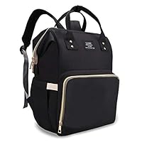 Wide Open Designed Baby Diaper Bag, Ticent Multi-Function Travel Backpack Nappy Tote Bags for Mom & Dad, Large Capacity, Black