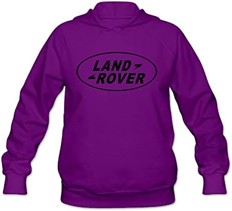 Girl Land Rover Logo Long Sleeve Hooded Sweatshirt Small Purple