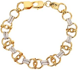 Dilan Jewels BLISS Collection Two Tone Gold Plated Link Chain Bracelet For Men