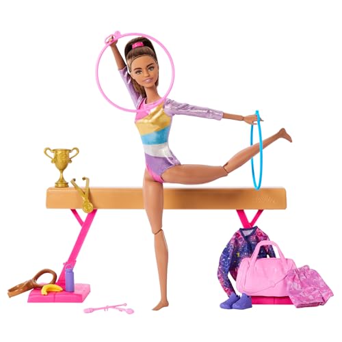 Barbie Karriere-Puppe Sportgymnastik, Spielset mit passendem Zubehör