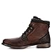 AM Shoes Mens Leather Plain Toe Lace Up Boot Shoes