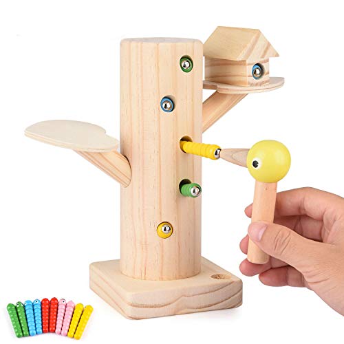 FORMIZON Montessori Spielzeug, Magnetischer Specht Raupen Fangen Spiel Magnetisches Kinderspiel, Lernspielzeug für…