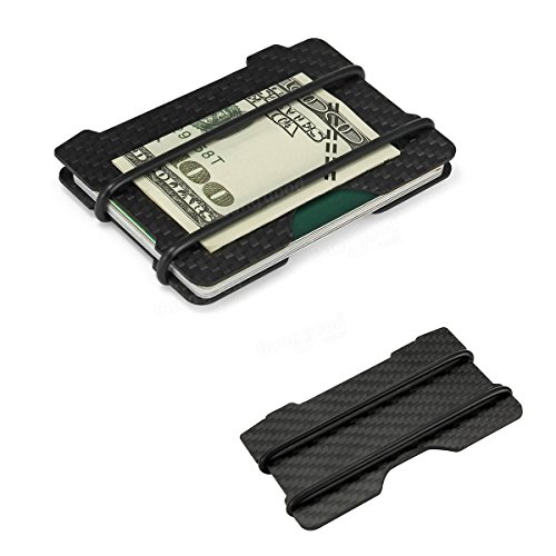 Tles - Outdoor Bag - Blocking Slim Carbon Fiber Credit Card Holder Men Wallet Money Clip Case Blocking Money Workforce Billfold Block - 1PCs - Thumbnail 5