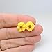 Pretty Smart Sunflower Earrings on Hypoallergenic Plastic Posts for Metal Sensitive Ears 10mm