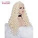 IMSTYLE Platinum Blonde Lace Front Wigs Long Loose Curl Daenerys Wig for Women Cosplay High Density Bounce Fluffy Hair Khaleesi Wig (613 Blonde)