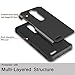 ZTE ZMAX Pro Case, ZTE Zmax Duo LTE Case, ZTE Blade X Max Case, OTOONE [Slim] Dual Layer Heavy Duty Protection Silicone Matte Cover for ZTE Grand X Max 2 Without Built in Screen Protector (Black)