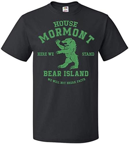 House Mormont Hear We Stand Bear Island Game of Thrones T-Shirt for Mens Womens Fans Up to 5XL