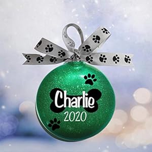 Goedkope groene plastic kerstbal voor hondenlovers