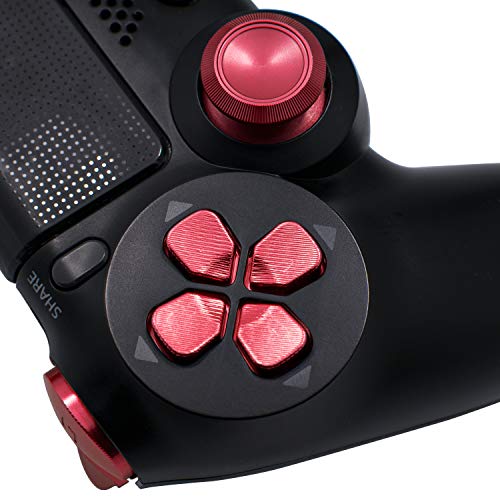 image for TOMSIN Metal Buttons for PS4 Slim/ PS4 Pro Controller, Aluminum Metal 