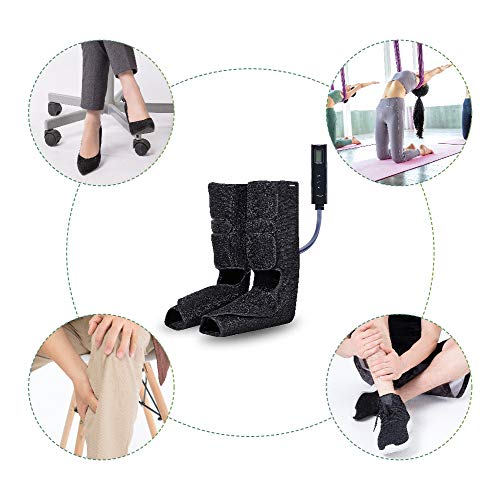 Beauty Kate Foot and Leg Massager for Circulation Air Compression with Heat 6 Massage Modes 3 Intensities Helpful for Calf & Foot Muscle Relaxation - FM008 - Thumbnail 4