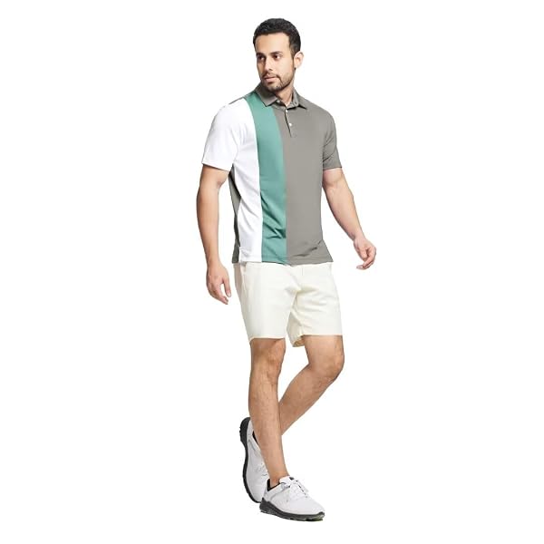 M MAELREG MENS POLO SHIRTS SHORT SLEEVE DRY FIT CASUAL COLLARED MOISTURE WICKING COLLARED GOLF POLO SHIRTS FOR MEN DARK KHAKI