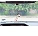 UZHOPM Lucky Cat Car Pendant Chinese Ceramic Car Hanging Ornament Car Interior Decor (Black&Red)