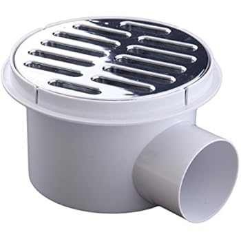 URREA 174 Coladera Redonda Salida Universal Rejilla Acero Inoxidable