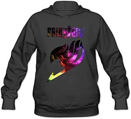 Duola Funny Fairy Tails Manga Poster Women's Hooded Sweatshirt Black