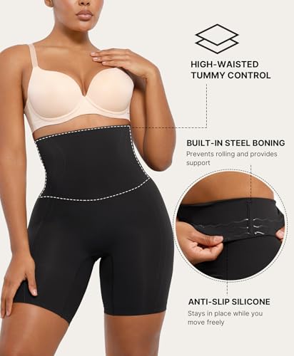 SHAPELLX Shapewear Tummy Control Shorts for Women Seamless High Waisted Body Shaper Thigh Slimming Underwear Girdle