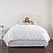 Martinique Upholstered Adjustable Headboard Panel with Solid Wood Frame and Button-Tufted Design, Ivory Finish, Full/Queen