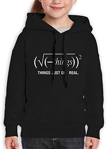 Vintopia Teen Boys Things Just Got Real Funny Walk Black Sweater L