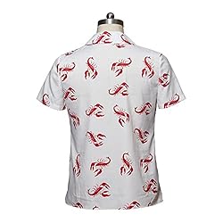 Men's Kramer Seinfeld Lobster Shirt Button-Up White