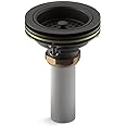 Duostrainer Sink drain and strainer with tailpiece, Matte Black