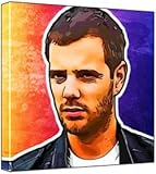 Toy The Streets - Pop Art Print (Multicolour; Grungy Paint Background) 30 x 30 x 2 cm Medium Square Deep Box Canvas Book