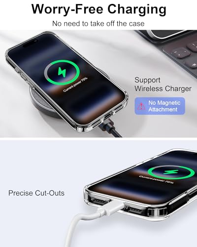 HOOMIL Case for iPhone 17 Pro 6.3 Inch, Anti-Yellowing Transparent Phone Case, Shockproof Protective Cover - Crystal Clear