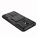 Linkertech [Shockproof Tough Rugged Dual Layer Protector Hybrid Case Cover with Kickstand for 2 (Black)