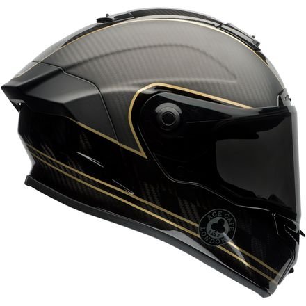 Bell Race Star Helmet - Speed Check (MEDIUM) (BLACK/GOLD)