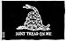Anley Fly Breeze 3x5 Foot Black Don't Tread On Me Gadsden Flag - Vivid Color and UV Fade Resistant - Canvas Header and Double Stitched - Tea Party Flags Polyester with Brass Grommets 3 X 5 Ft