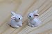 Smilesky Miniature Bunny Figure Animal Rabbit Toys Fairy Garden Party Decorations White 0.8 Inches 20 PCS